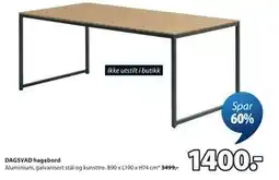 JYSK DAGSVAD hagebord tilbud