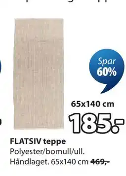 JYSK FLATSIV teppe tilbud