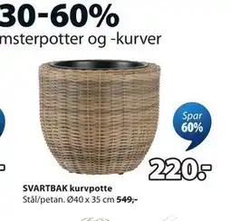 JYSK SVARTBAK kurvpotte tilbud