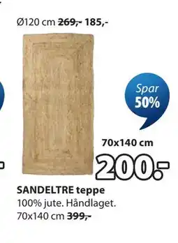 JYSK SANDELTRE teppe tilbud