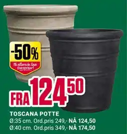 Europris TOSCANA POTTE tilbud