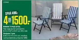 Europris RIMINI 7-POS STOL tilbud