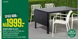 Europris BORD MED KLAFF tilbud