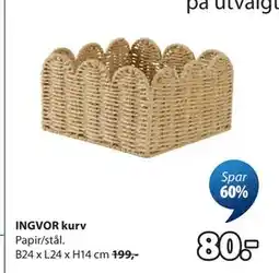 JYSK INGVOR kurv tilbud