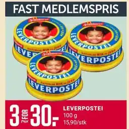 Europris LEVERPOSTEI, Medlemspris tilbud