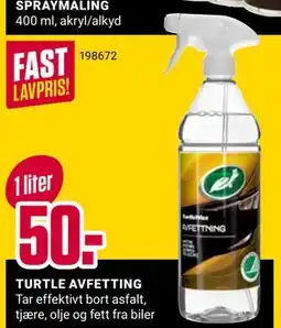 Europris TURTLE AVFETTING tilbud