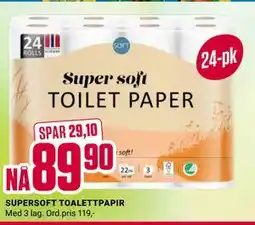Europris SUPERSOFT TOALETTPAPIR tilbud