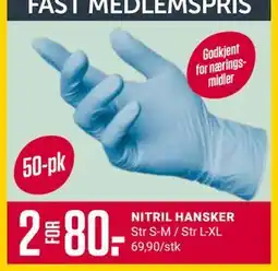 Europris NITRIL HANSKER, Medlemspris tilbud