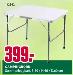 Europris CAMPINGBORD tilbud