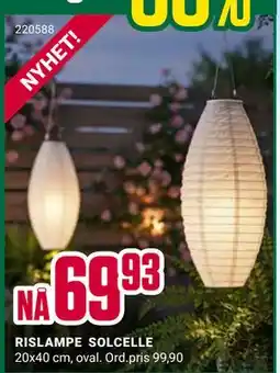 Europris RISLAMPE SOLCELLE tilbud
