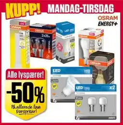 Europris Alle lyspærer! tilbud