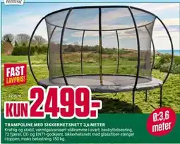 Europris TRAMPOLINE MED SIKKERHETSNETT 3,6 METER tilbud