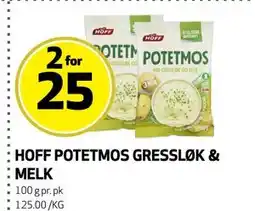 Bunnpris HOFF POTETMOS GRESSLØK & MELK tilbud