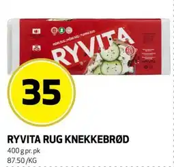 Bunnpris RYVITA RUG KNEKKEBRØD tilbud