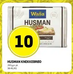 Bunnpris HUSMAN KNEKKEBRØD tilbud