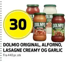 Bunnpris DOLMIO ORIGINAL, ALFORNO, LASAGNE CREAMY OG GARLIC tilbud
