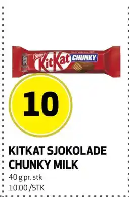 Bunnpris KITKAT SJOKOLADE CHUNKY MILK tilbud
