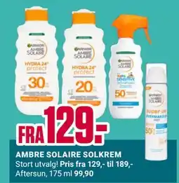 Europris AMBRE SOLAIRE SOLKREM tilbud