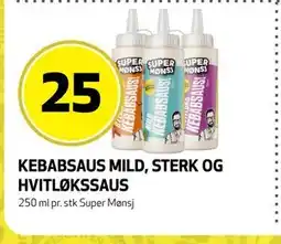 Bunnpris KEBABSAUS MILD, STERK OG HVITLØKSSAUS tilbud