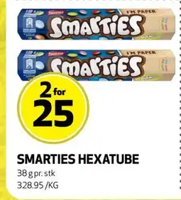 Bunnpris SMARTIES HEXATUBE tilbud