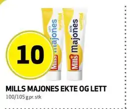 Bunnpris MILLS MAJONES EKTE OG LETT tilbud