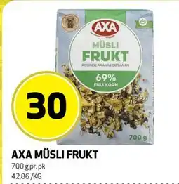 Bunnpris AXA MÜSLI FRUKT tilbud