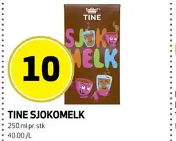 Bunnpris TINE SJOKOMELK tilbud