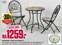 Europris MAROKKO/TUNIS BISTROSETT tilbud