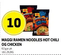 Bunnpris MAGGI RAMEN NOODLES HOT CHILI OG CHICKEN tilbud