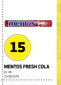 Bunnpris MENTOS FRESH COLA tilbud