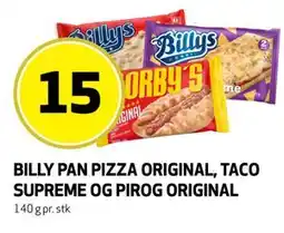Bunnpris BILLY PAN PIZZA ORIGINAL, TACO SUPREME OG PIROG ORIGINAL tilbud