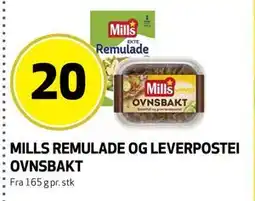 Bunnpris MILLS REMULADE OG LEVERPOSTEI OVNSBAKT tilbud