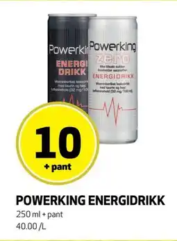 Bunnpris POWERKING ENERGIDRIKK tilbud
