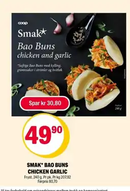 Coop Extra Smak bao buns chicken and garlic tilbud