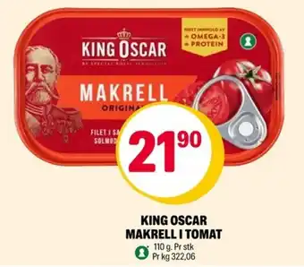 Coop Extra KING OSCAR Makrell i tomat tilbud