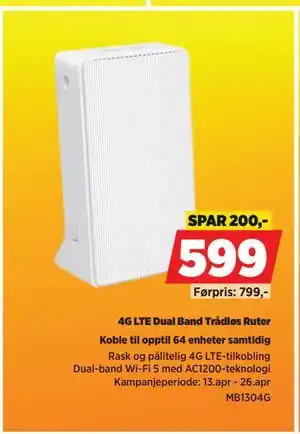 4G LTE Dual Band Trådløs Ruter