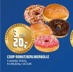 Coop Obs COOP DONUT/BERLINERBOLLE tilbud