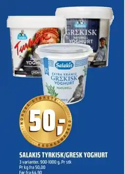 Coop Obs Salakis tyrkisk/gresk yoghurt tilbud