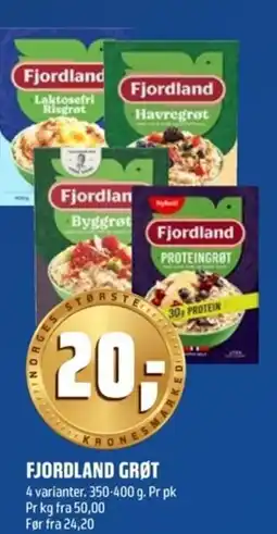 Coop Obs Fjordland grøt tilbud