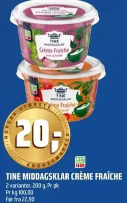 Coop Obs Tine middagsklar crème fraîche tilbud