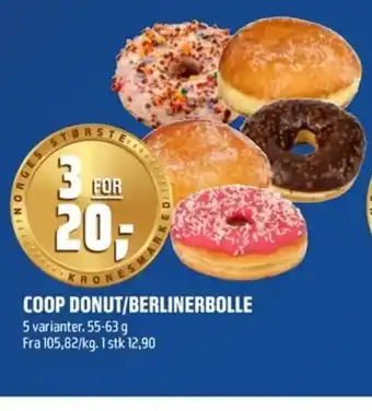 Coop Obs Coop donut/berlinerbolle tilbud