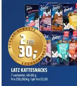 Coop Obs Latz kattesnacks tilbud