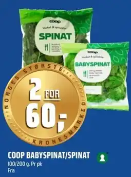 Coop Obs Coop babyspinat/spinat tilbud