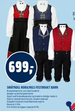 Coop Obs Småtroll nora/nils festdrakt barn tilbud