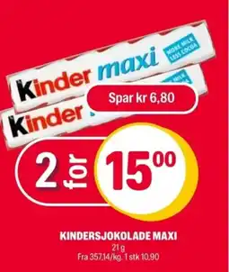 Coop Extra Kindersjokolade maxi tilbud
