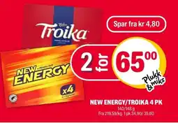 Coop Extra New energy/troika 4 pk tilbud