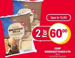 Coop Extra Coop morgenstykker 8 pk tilbud