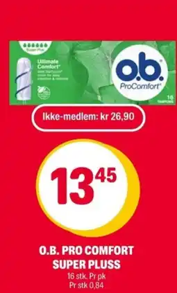 Coop Extra O.B. Pro comfort super pluss tilbud