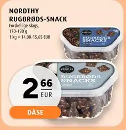 Scandinavian Park NORDTHY RUGBRØDS-SNACK, EUR 2.66 tilbud