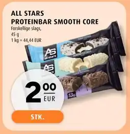 Scandinavian Park ALL STARS PROTEINBAR SMOOTH CORE, EUR 2 tilbud